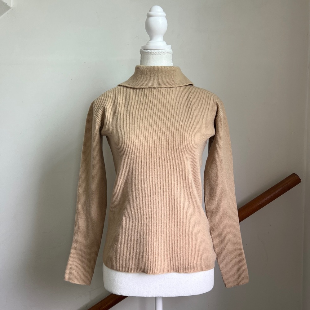 Pendleton‎ Woolen Mills Vintage Pure Virgin Wool Sweater Top Small Beige